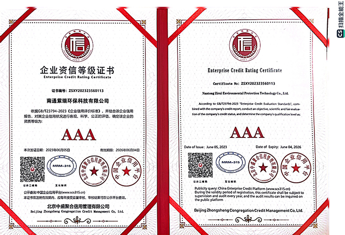 企业资信等级证书